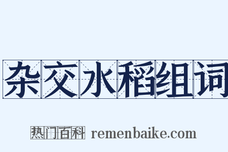 杂交水稻组词是什么意思的图片